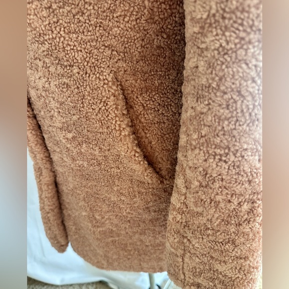 RACHEL ZOE Blush PINK Teddy Bear Coat Size Medium - Picture 9 of 14